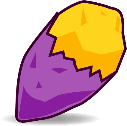 Roasted Sweet Potato Emoji - Sweet Potato Cartoon Png (512x512)