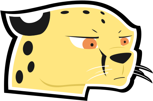Grumpy Cheetah Sticker By Mattyhex - Grumpy Cheetah Sticker By Mattyhex (512x369)