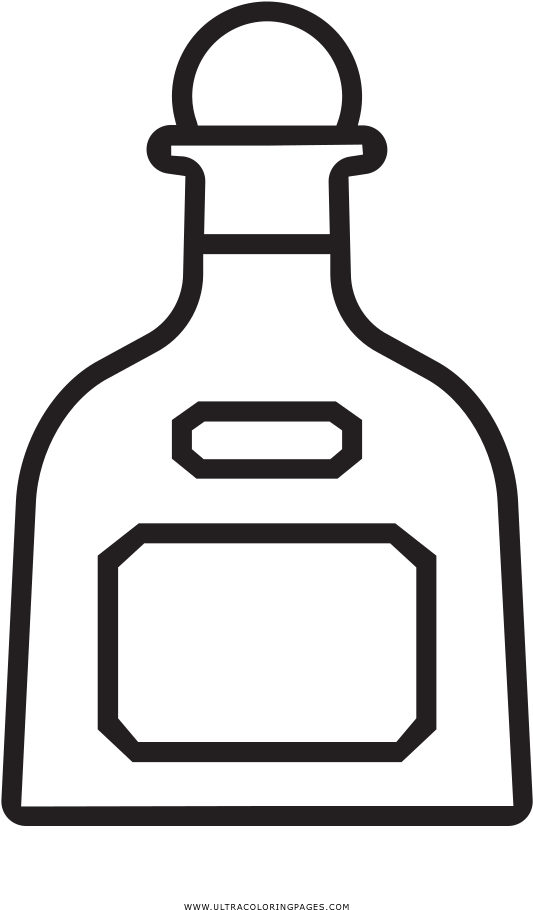 Tequila Bottle Coloring Page - Tequila Coloring Page (1000x1000)
