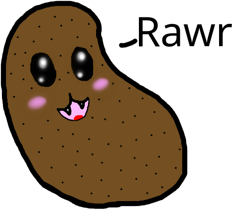 Kawaii Vampire Potato By Toothlessfromovi - Kawaii Vampire Potato By Toothlessfromovi (500x500)