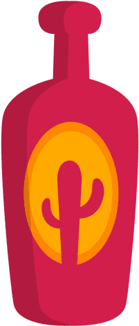 Flat Tequila Bottle Transparent Png - Tequila Bottle Cartoon Png (512x512)