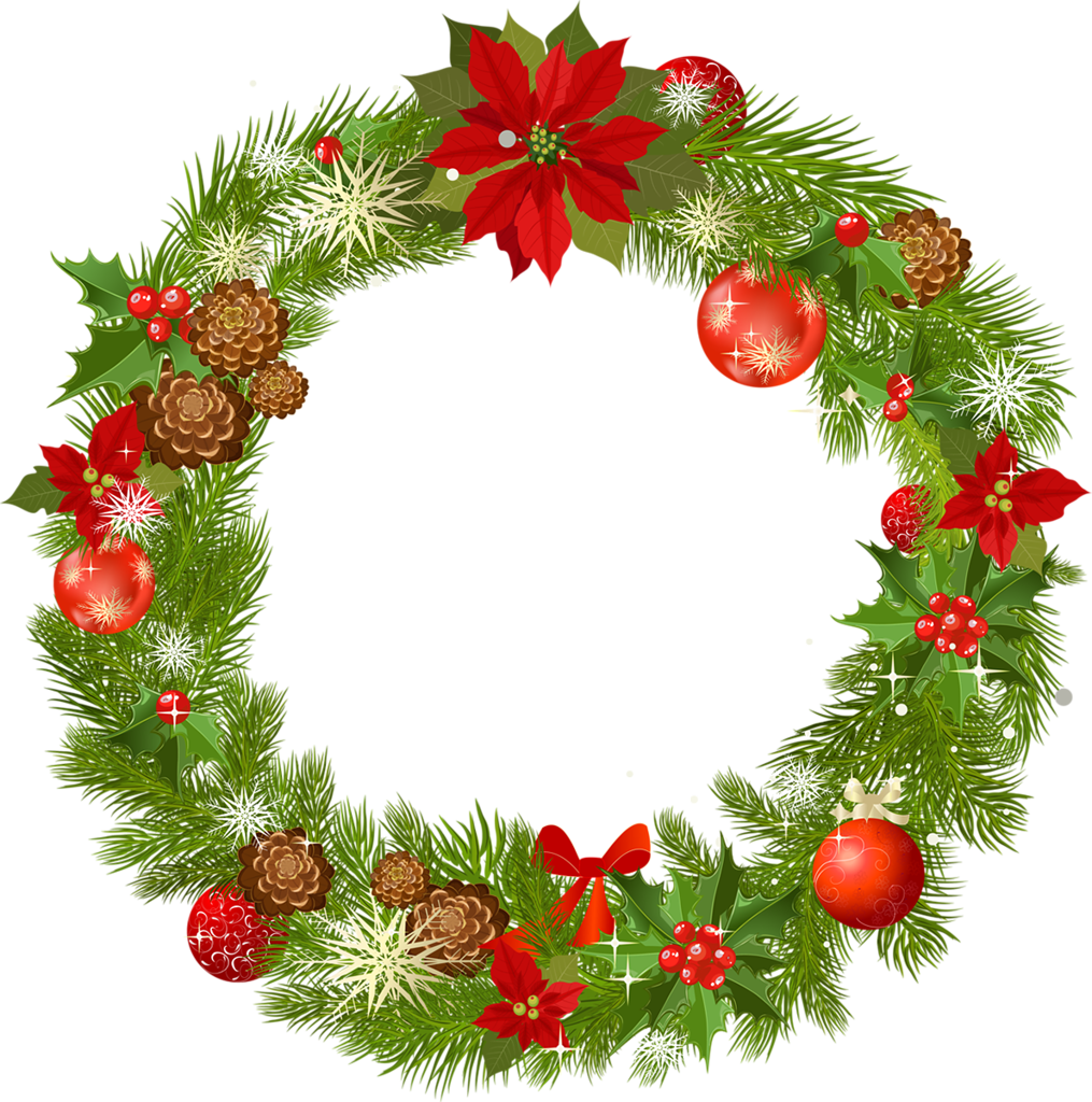Фото, Автор Missis - Christmas Wreath Clipart Png (1015x1024)