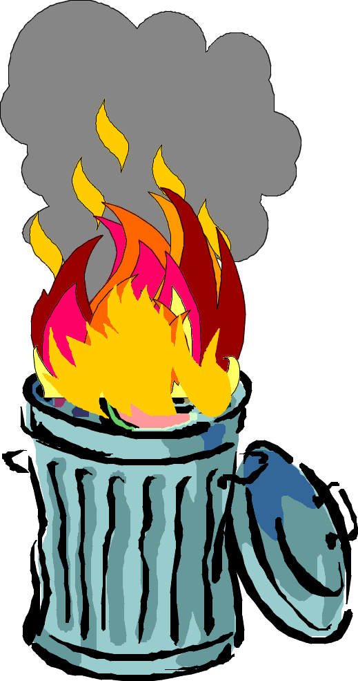 Burning Trash Clipart - Burning Trash Clipart (519x985)