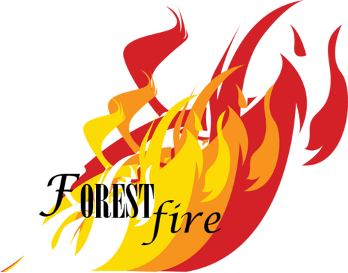 Wf Forest Fire - Logos Of Fire In Forest (500x393)