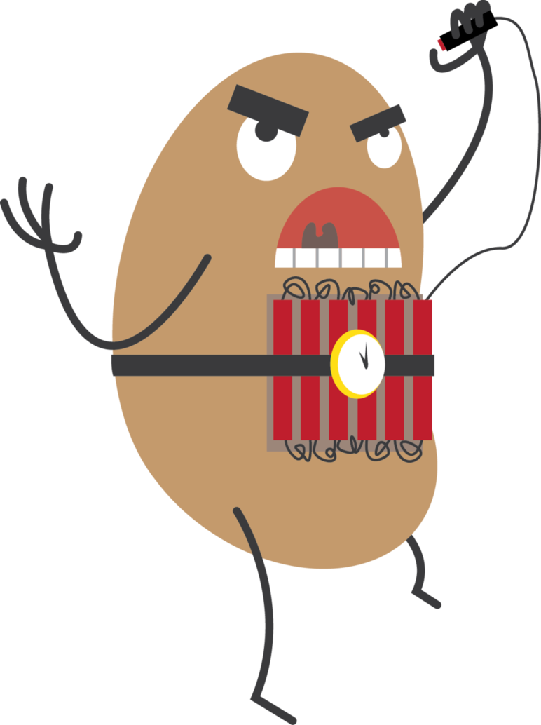 Exploding Potato By Burashidesign - Exploding Potato Gif (772x1034)