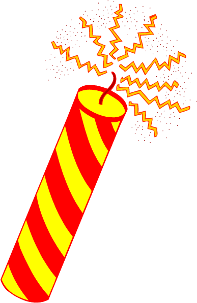 Bonfire Clipart Firecracker - Fireworks Clip Art Gif (600x600)