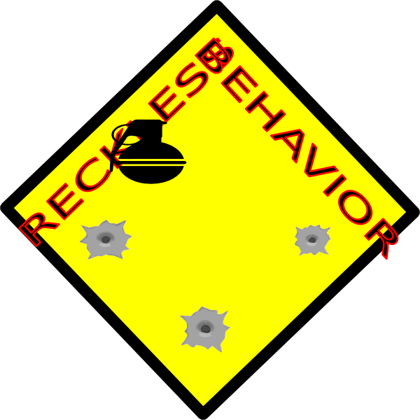 Reckless Behavior Clip Art At Clker - Clipart Of Reckless (600x600)