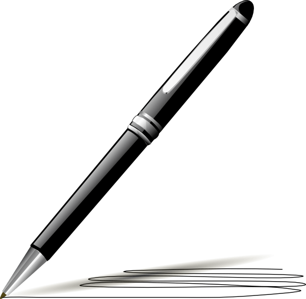Quill Pen Clip Art - Pen Clipart (600x586)