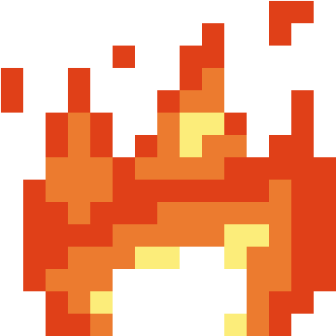 Fire Emoji - Fire Pixel Art Png (400x400)