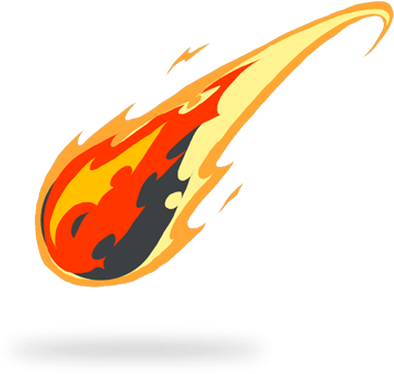 Pin Fire Clipart Transparent - Comet Png (400x400)