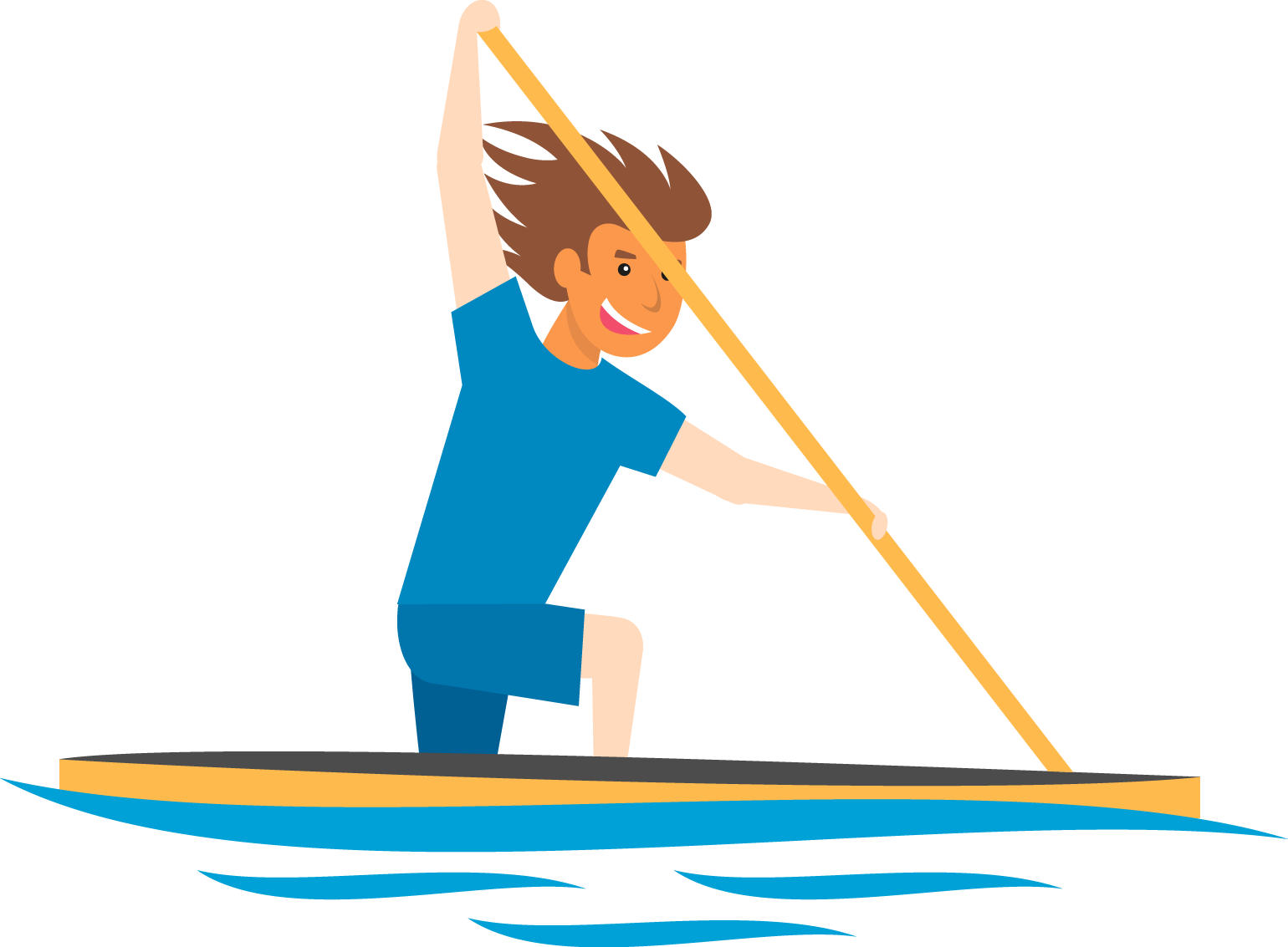 Rowing Clip Art - Cartoon Rower Png (1540x1133)