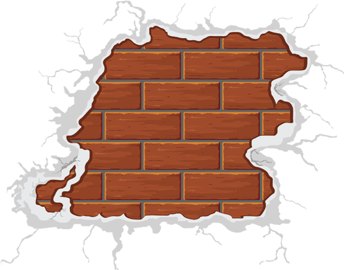 Disrepair - - Wall Vector Png (495x410)