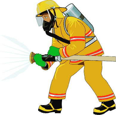 Firefighter Clipart - Firefighter Clipart (389x383)