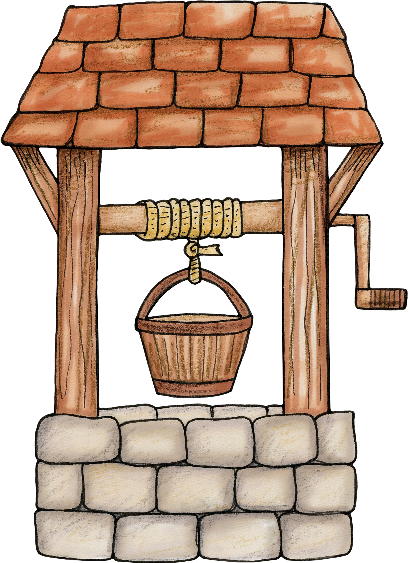 Brick Clipart Well - Wishing Well Clipart (1456x2008)