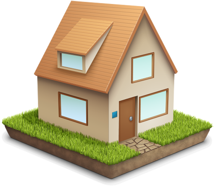 Home Icon 3d Png - House 3d Vector Png (430x430)