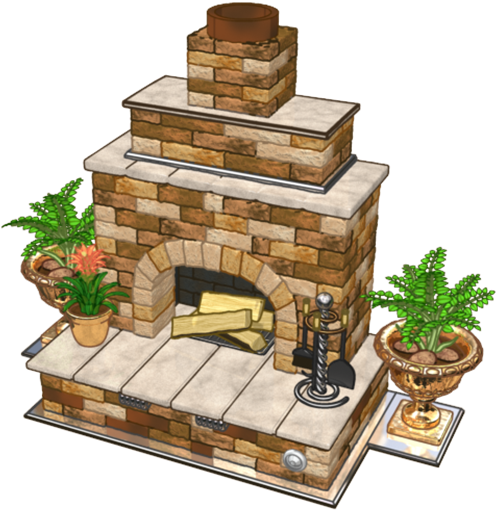 Fireplace Clipart Garden - Hearth (620x641)