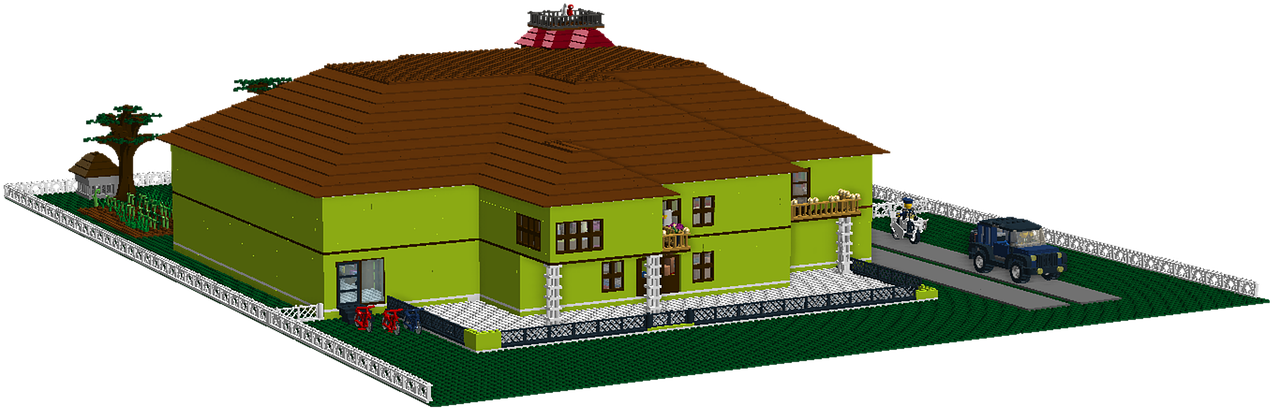 Lego House Lego Design Brick Png Image - Scale Model (1280x567)