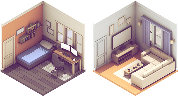 Isometric Projection 3d Computer Graphics Illustration - 3d Isometric (658x436)