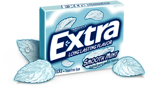 Chewing Gum Clipart Extra - Extra Smooth Mint Sugarfree Gum, Single Pack (477x298)