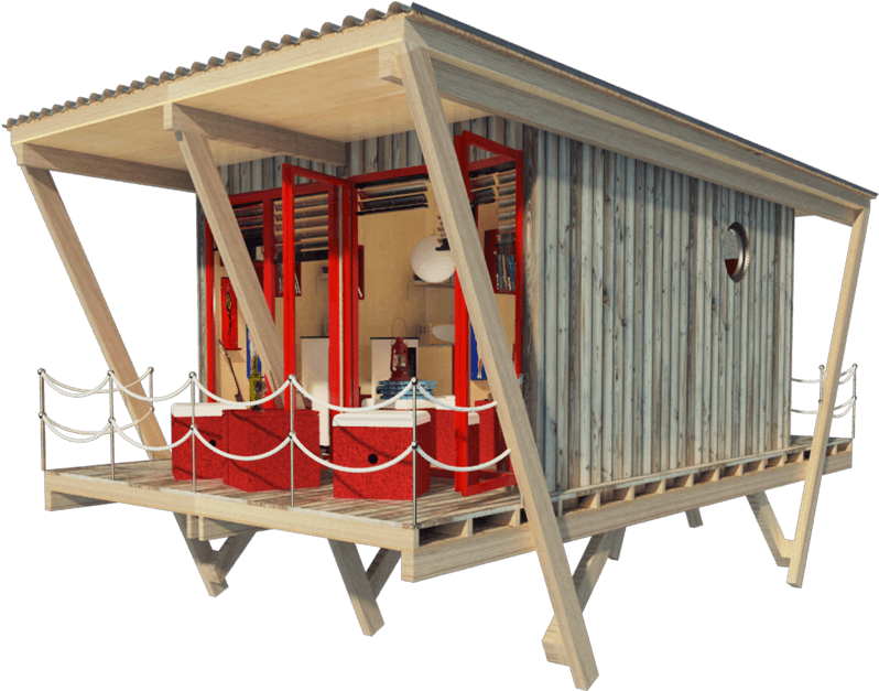 Tiny House On Columns - Beach House Elevated Plans (800x800)