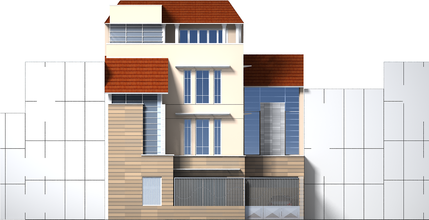 Free 3d House Png - Multi Story House Png (1500x1080)