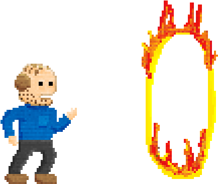 Hoop Jumping Mind The Fire By Rich Armstrong Dribbble - Jumping Through Hoops Gif (800x600)