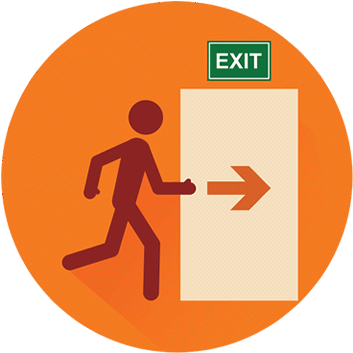 Know Where The Fire Exits, Fire Stairs And Firefighting - Traffic Sign (400x400)