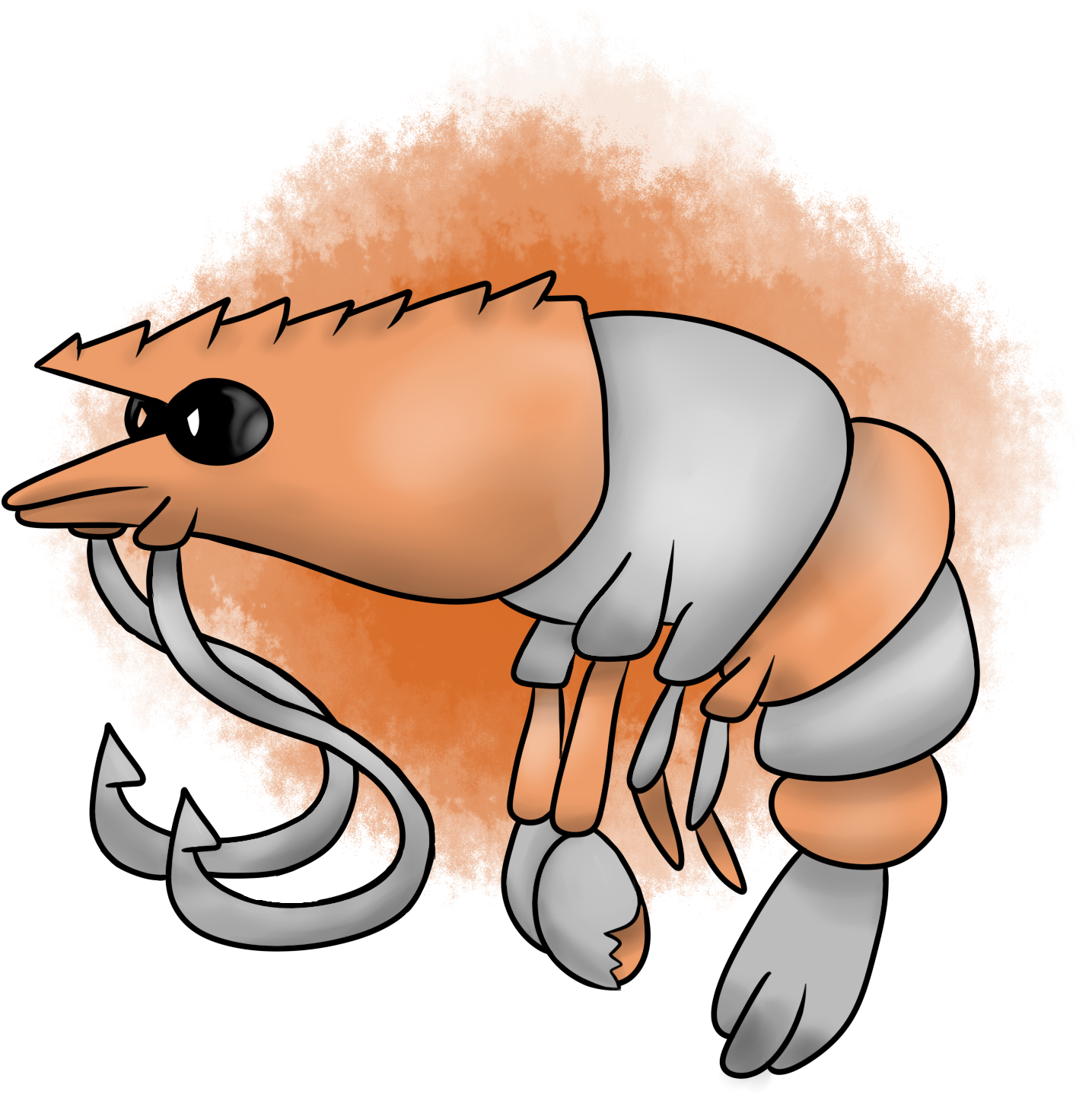 The Shrimp Fakemon By Nicolas4670 - Cartoon (2000x2000)