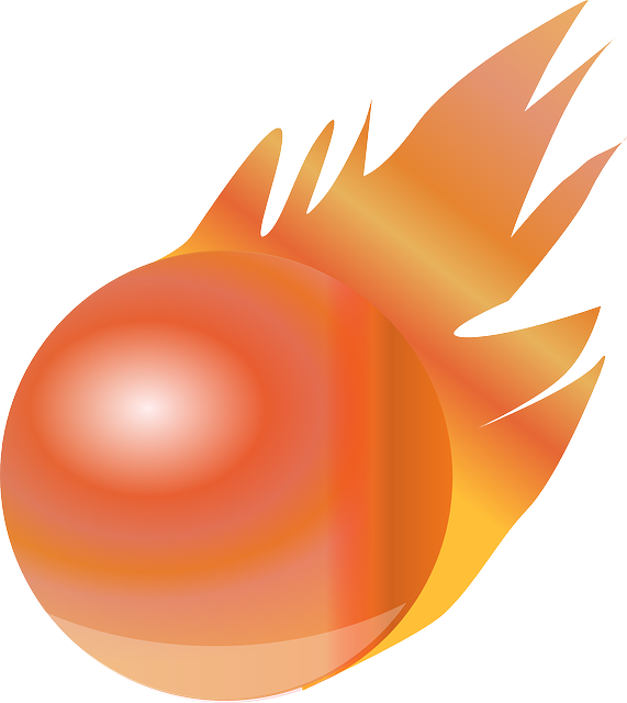 Fireball, Ball, Fire, Bomb, Flames Sponsored - Bombas De Fuego Png (571x640)