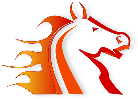 Fire Horse Clipart (500x375)