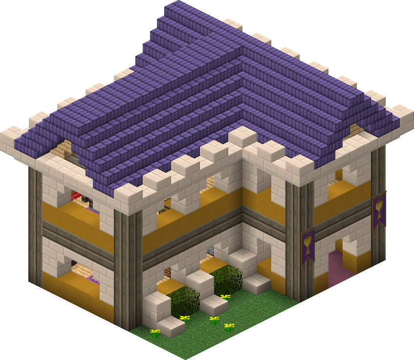 Dorwinion House - Minecraft Hardened Clay House (847x736)