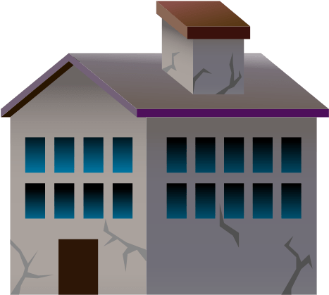 Derelict House Building Emoji - Emoji Home (512x512)