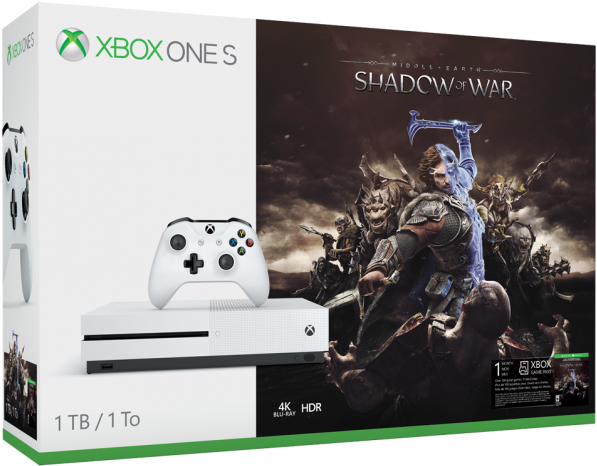 Xbox One S 1tb Middle-earth Hero Image - Xbox One S Bundles (940x528)