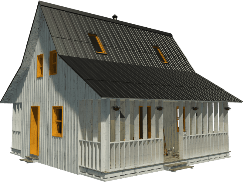 Small House Plans With Porches Gloria - Small House Transparent (800x800)