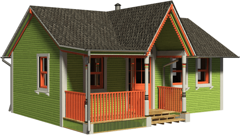 Victorian Small House Plans Diana - Small House Transparent (800x800)