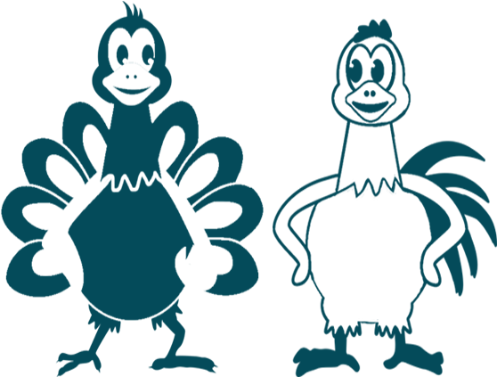 Nc Poultry Festival - Cartoon (600x488)