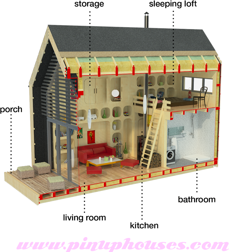 Small House Plans Loft - Tiny House With Loft Plans (900x900)