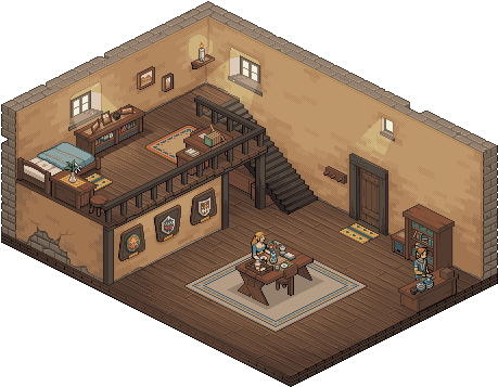 Breath Of The Wildpixel Artist - Breath Of The Wild Link's House (474x377)