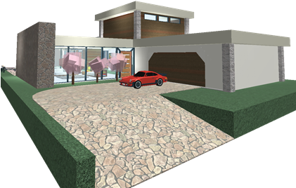 Luxurious Modern House - Roblox House Mesh (420x420)