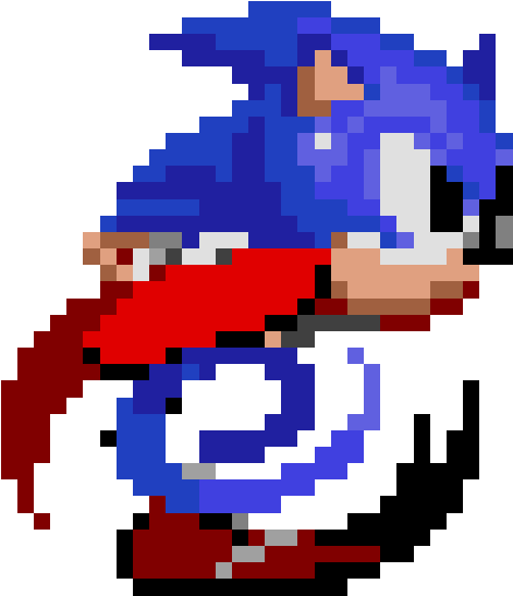 8-bit, Gif, And Run Image - 8 Bit Sonic Running - (500x576) Png Clipart ...
