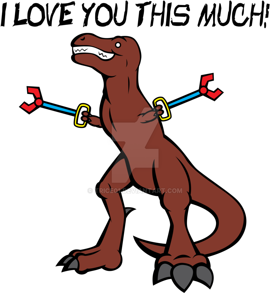 I Love You This Much By Trice01 On Deviantart - Canvas Print (900x990)