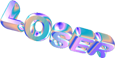 Grunge, Pale, And Text Image - Loser Transparent Gif (500x250)