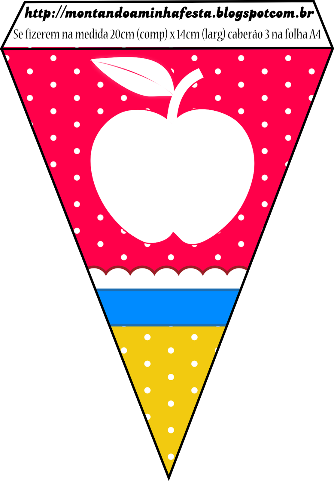 Montando A Minha Festa - Bandeirola Branca De Neve Para Imprimir (1112x1600)