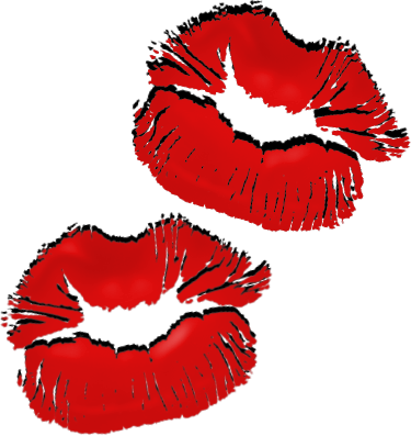 Red Lipstick Print Png By Yotoots - Red Lipstick Print Png By Yotoots (375x397)