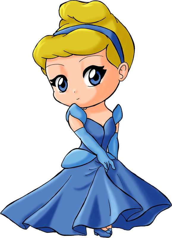 Chibi Cinderella - Cute Cinderella Drawing (579x800)