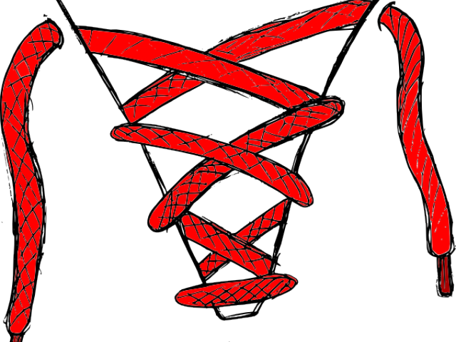 Shoe Clipart Shirt - Shoe Lace Clip Art (640x480)