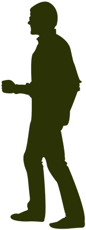 Man Walking Silhouette Closed Fist Transparent Png - Man Walking Photo Png (512x512)
