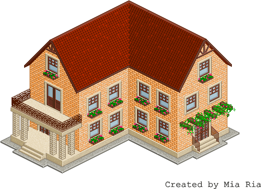 House 12 By Mimimiaart - Pixel Art (600x458)