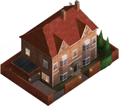 The Safe House Is One Of Neighborhood Building In The - House (400x354)