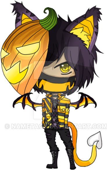 Jack O' Bat Oc By Musical-crayon - Cartoon (400x614)